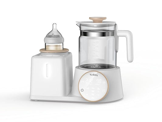 2-in-1 Baby Bottle Warmer & Formula Maker with Electric Kettle, Automatic Rotating Bottle Shaker, Fast Heating Water Warmer with Temperature Control for Formula, Breastmilk & Night Feeding