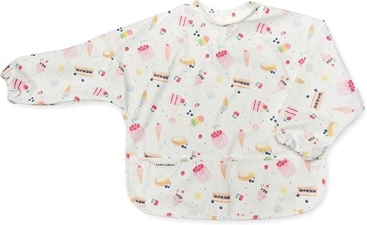 Loulou Lollipop Long Sleeve Mess Free Waterproof Bibs, for baby boys and girls 6-36 Months, Machine Washable, Travel Friendly