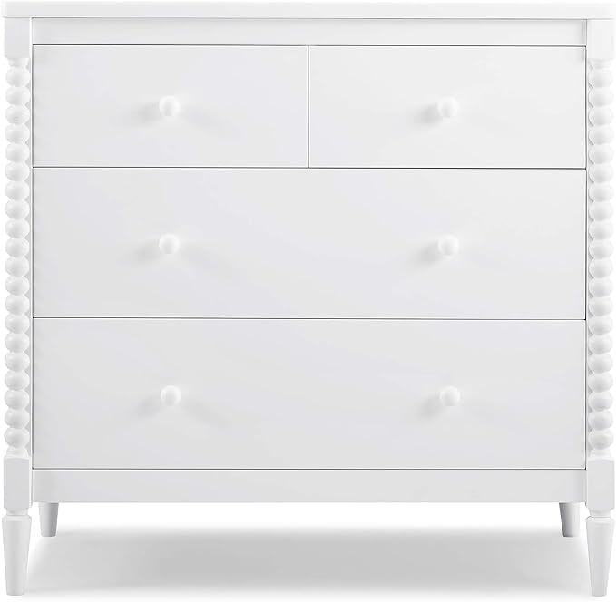 Delta Children Saint 4 Drawer Dresser with Changing Top, Bianca White