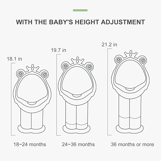 Potty Training Urinal Boy Urinal Kids Toddler Pee Trainer Bathroom Funny Baby Training Potties（Green）