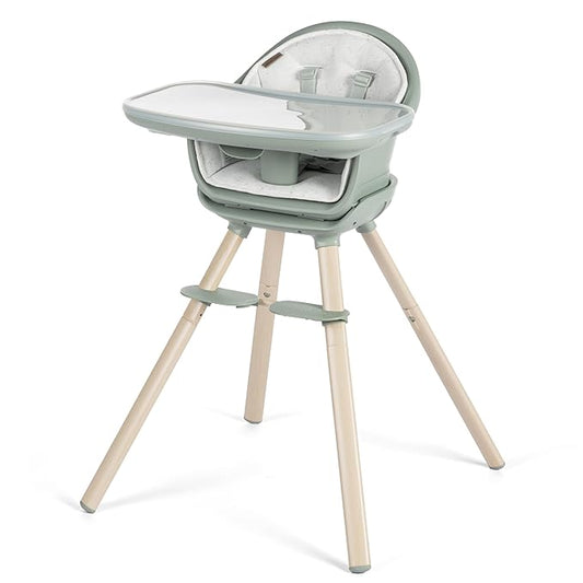 Maxi-Cosi Moa 8-in-1 High Chairs for Babies and Toddlers, Machine Washable Infant High Chair, Compact, Convertible High Chair Lightweight Design, Classic Green