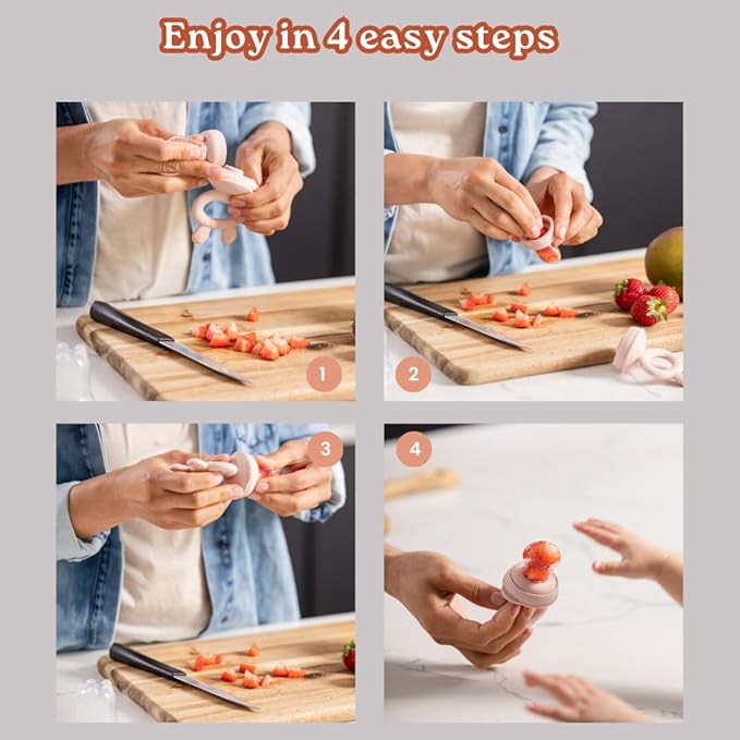 Haakaa Freeze-N-Feed Mini Combo – Baby Feeder – Silicone Nibble Tray – Breastmilk Popsicle Mold - Ideal for Self-Feeding & Teething Relief – 100% Food-Grade Silicone (Oat)