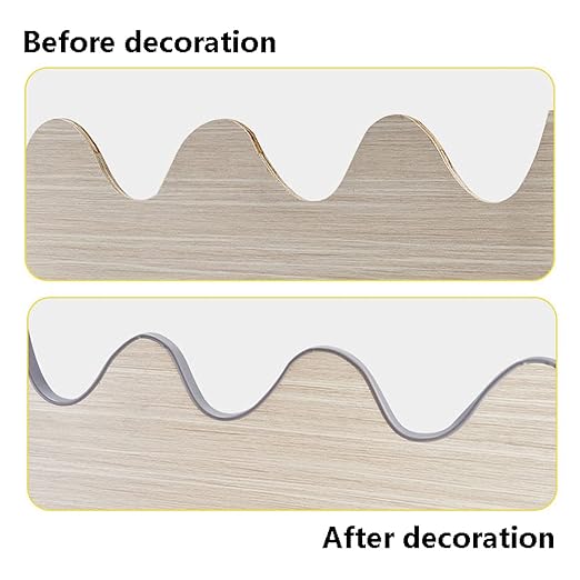 6m U-Shape Furniture Edge Banding, Self-Adhesive TPE Flexible Edge Guard Edge Trim, U-Channel Edge Banding for Labelling, Car Doors, Table Corners, Plywood, Edge Protector（Black-38mm）