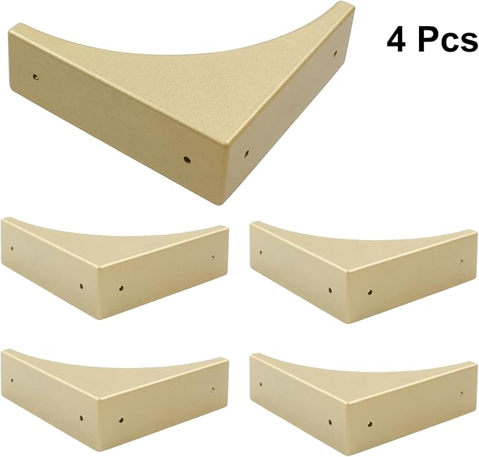 Bivethoi 4 Packs Bronze Box Corner Protectors, Edge Cover Safety Guard Furniture Decorative Metal Table Corner (2.76" x 0.79")