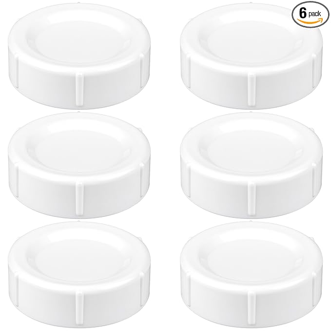 Travel and Storage Baby Bottle Caps for Dr. Brown’s Natural Flow Wide-Neck Bottles, Baby Bottle Lids Replacement with Sealing Gasket, Leak-Proof, BPA-Free, Pack of 6