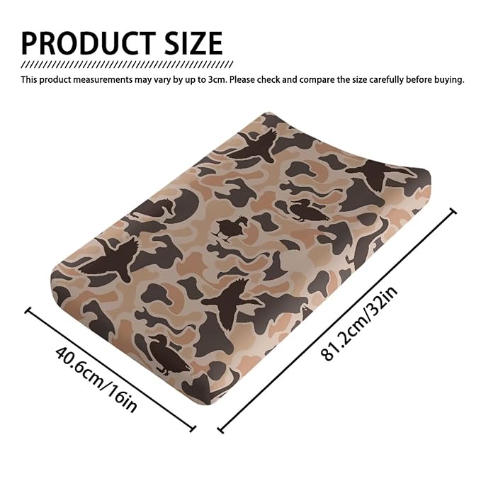 Pink Camo Diaper Change Table Covers Hunting Duck Changing Pad Cover for Baby Breathable Changing Mat Cover for Baby Girls Boys Gift for Friends