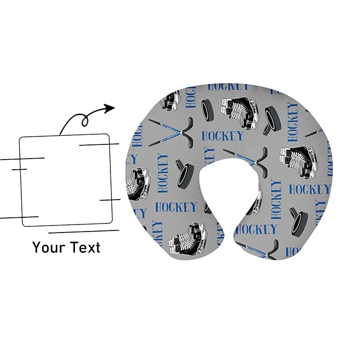 Dyoart Baby Nursing Pillow Cover, Custom Breastfeeding Bottle Pillow Slipcover, Personalized Gift for Infant Boys Girls, Ultra Soft Comfortable,Hockey Pattern(one Size)