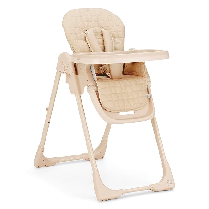 Delta Children - babyGap 3-in-1 Classic Convertible High Chair for Babies & Toddlers – 7 Height Positions, 3 Recline Settings, Dishwasher-Safe Tray, Compact Fold, Oatmeal