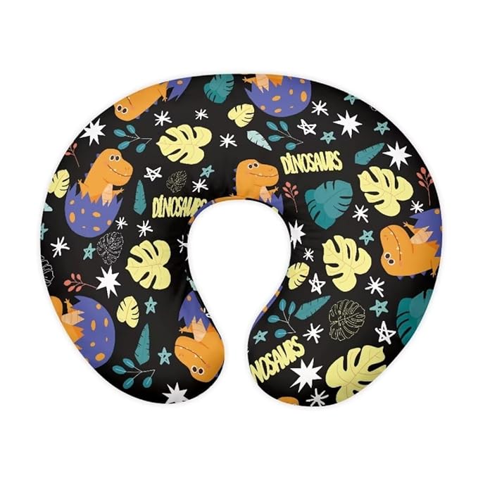 Jeiento Cartoon Dinasaur Nursing Pillow Covers Snug Nursing Pillow Cover Slipcover Comfortable Pillowcase for Breastfeeding and Bottle Feeding