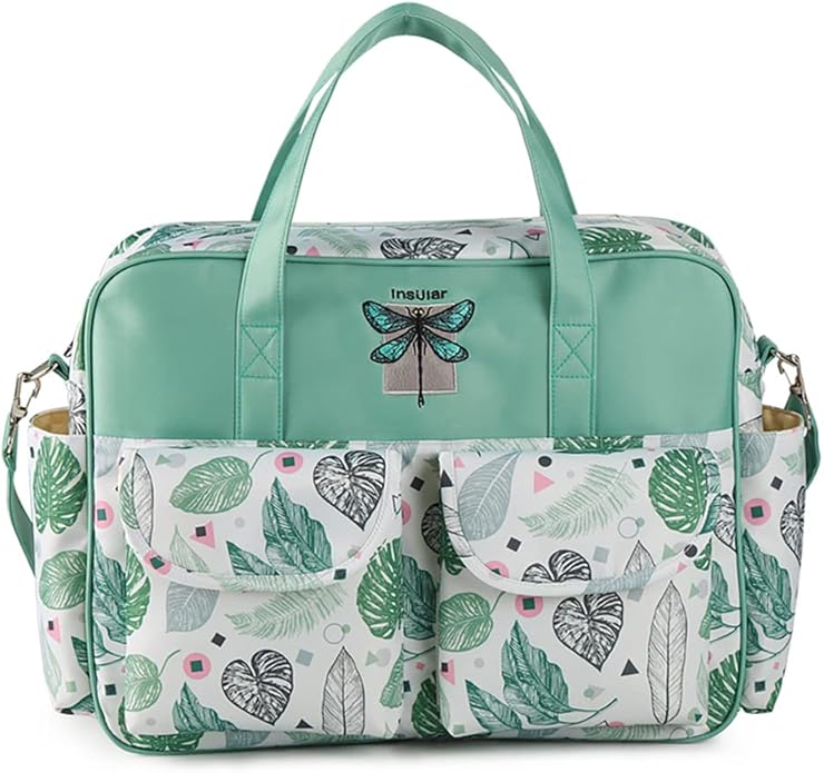 Kamay's Mummy Shoulder Bag Diaper Bag Chic Nappy Changing Bag Tote/Messenger Style Large with Changing Mat, Adjustable Straps