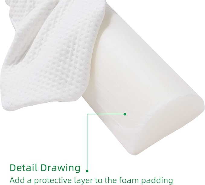 BBjixiang Toddler Bed Bumper, Foam Bed Rail for Toddlers, Bed Rail Bumper for Twin, Full, Queen and King Beds with Washable Cover 2-Pack