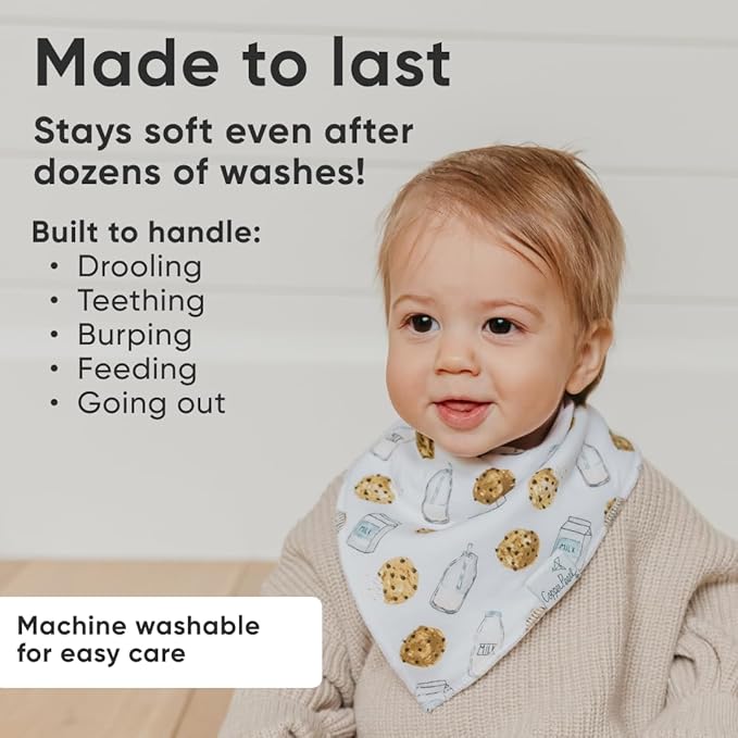 Copper Pearl Baby Bandana Bibs, 4 Pack