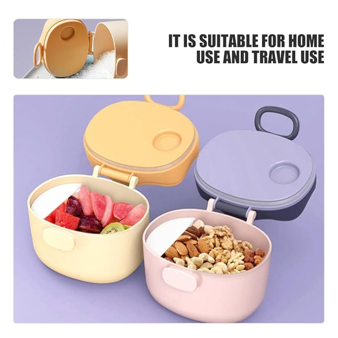 Kisangel 1pc Baby Milk Dispenser with Scoop Portable Formula Holder Snack Storage Containers for Travel, Daycare and Outdoor Activities(Dark Yellow)