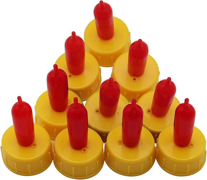 Baby Goat Nipple, 20 Pieces Goat Lamb Teat Feeder Bottle Topper Feeding,Soft Rubber Goat Milk Drinking Nipple for Nursing Lambs,Puppy (Yellow, 20 Pieces)
