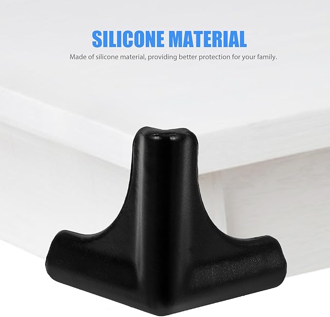 ibasenice Furniture Corner Protectors 4-Pack Soft Silicone Childproof Corner Guards 1.77 Inch Table Edge Protectors for Home Office Safety