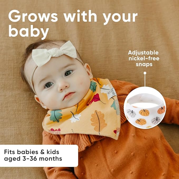 Copper Pearl Baby Bandana Bibs, 4 Pack