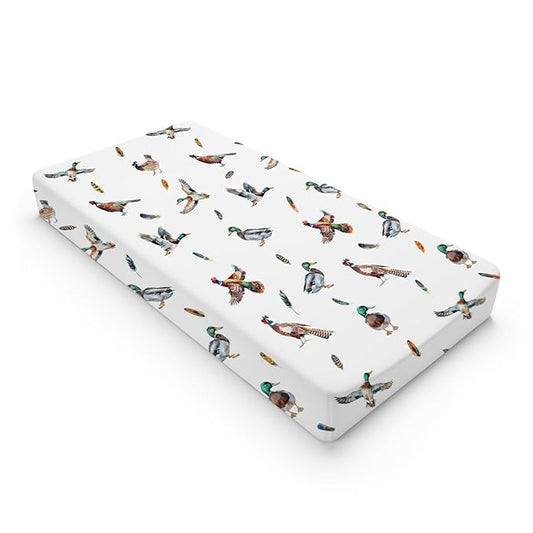 Country Duck Pheasant Baby Changing Pad Cover Wild Ducks Birds Feathers Baby Diaper Changing Table Sheets for Boy Girl Soft Breathable Stretch Fitted Diaper Change Table Pad Mats Covers 32''x16''