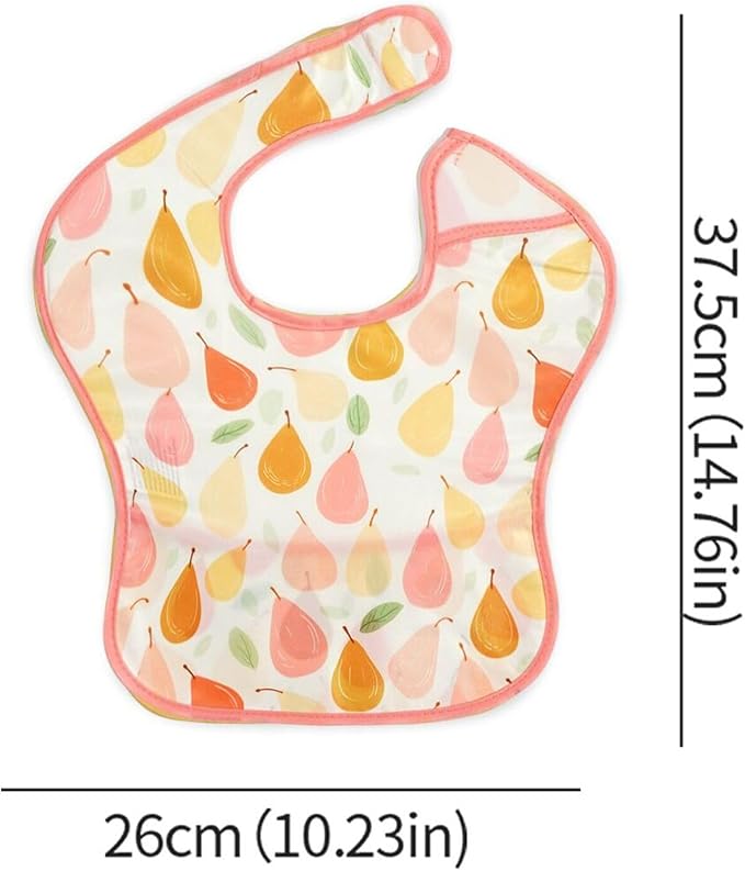 3-Pack Waterproof Baby Bibs for Eating - Lightweight Feeding Bibs, Mess Proof, Baby Essential Must Have for Eating