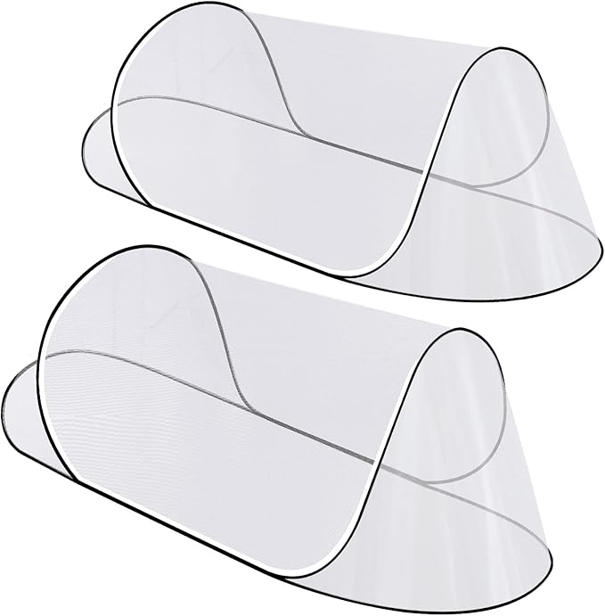 2 Pcs 78 * 31 * 23 Inch Large Pop Up Mosquito Net, Portable Foldable Mesh Tent, Breathable Lightweight Mosquito Net Tent for Bed Camping Travel Patio