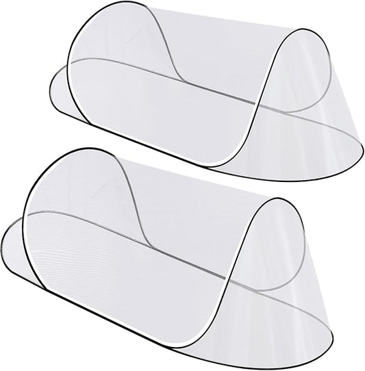 2 Pcs 78 * 31 * 23 Inch Large Pop Up Mosquito Net, Portable Foldable Mesh Tent, Breathable Lightweight Mosquito Net Tent for Bed Camping Travel Patio