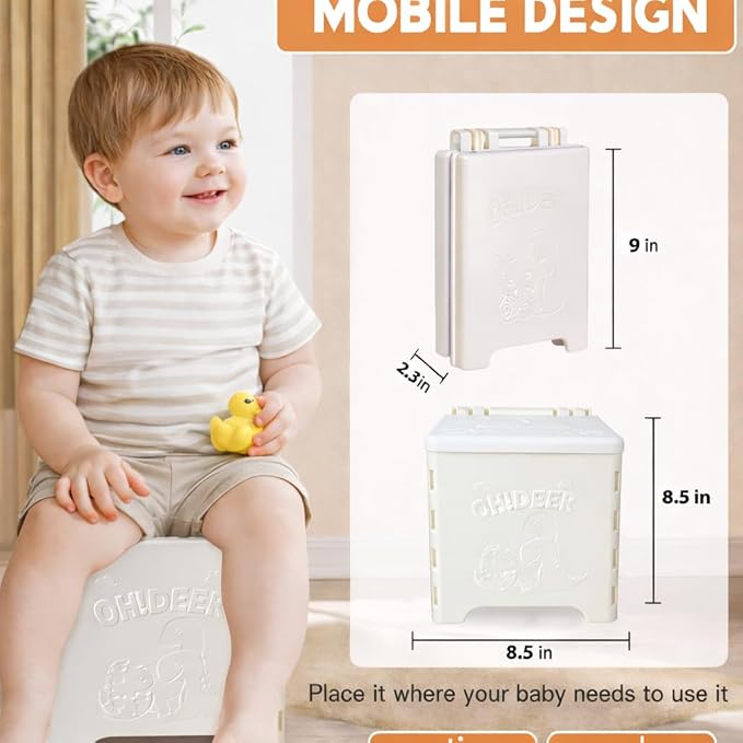 Travel Potty,Car Potty for Toddler,Portable Toilet for Kids,with Travel Bag and 45 Liners, Foldable, Indoor/Outdoor Use