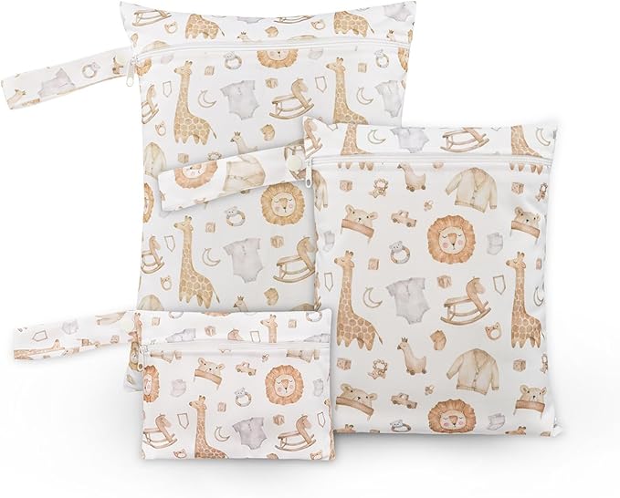 3-Piece Waterproof Wet Dry Bag Set with Zipper - Durable Travel Organizer for Swimming, Diapers, Baby, Gym & Beach Accessories