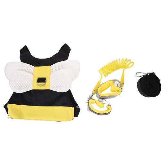 Toddmomy Toddler Harness Leash Anti Lost Wrist Link Walking Wristband Safety Backpack Cute Assistant Strap Belt for Toddlers Child Baby Outdoor Activity Yellow