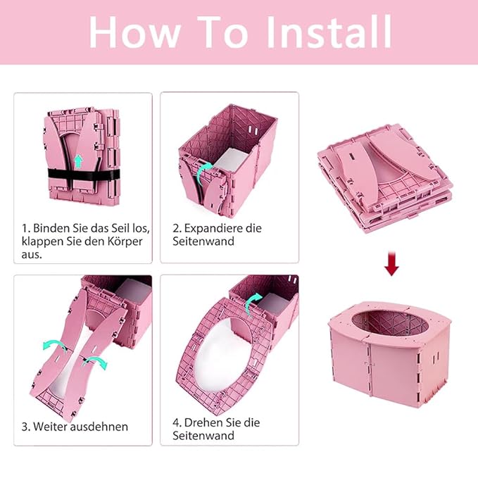 Portable Potty for Toddler,Travel Potty for Kids，Travel Potty for Car，Apply toCamping, Tourism, Outdoor, Indoor