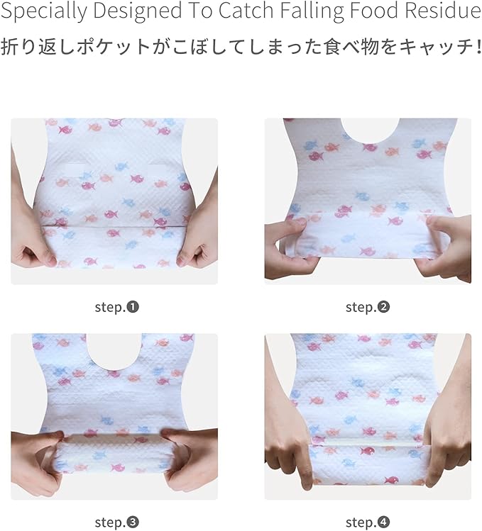 Baby and Infant Disposable Travel Bibs - Soft, Leakproof, for Toddlers Babies, Feeding, Traveling, (60PCS)