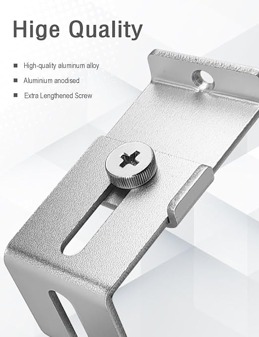 Charger Lock to Outlet, ILIVABLE Adjustable Metal Outlet Lock, Firmly Secures Power Plug from Unplugging (Silver, 2 Pack)