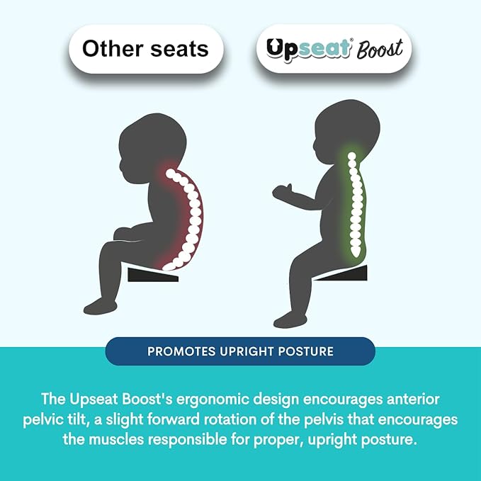Upseat Boost - The Original Ergonomic Toddler Booster Seat for Dining Table, Developed with Physical Therapists to Encourage Posture, Adjustable Height, Easy to Wipe Clean, and Travel-Friendly