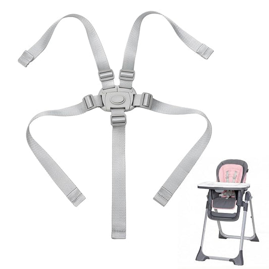 Replacement High Chair Straps Compatible with Baby Trend Graco High Chair, Harness Straps Fit for Graco Chicco Babytrend Jeep Milestone High Chair Foldable and More Highchair Accessories（Only Straps）