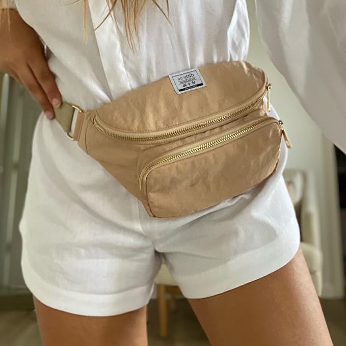 Ditty Co. - Lanikai Small Diaper Bag - Portable Changing Pad - Crossbody Bags For Women - Fanny Pack - Baby Travel Essentials (Natural Tan)