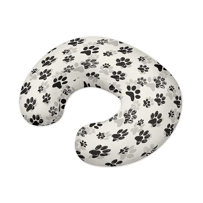 Paws Pillow Cover for Infant Snug Breathable Breastfeeding Pillow Slipcover for Bottle Feeding, Nursing Pillow Case Fit Standard Nursing Pillows