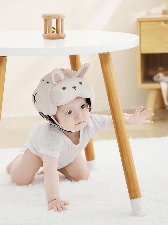Baby Safety Helmet, Mambobaby Breathable Baby Head Protector for Crawling Walking, Ultra-Lightweight, Soft and Adjustable Baby Helmet Suitable for Babies 6-24 Months