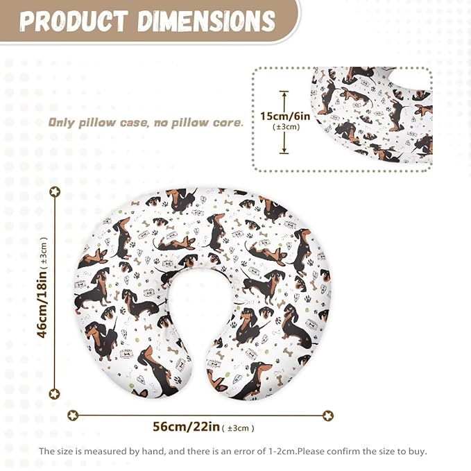 Dogs Nursing Pillow Cover with Hidden Zipper Dogs Skin Friendly for Moms/Baby Nursing Pillow Cover Stretchy Removable Cover for Breastfeeding Pillow