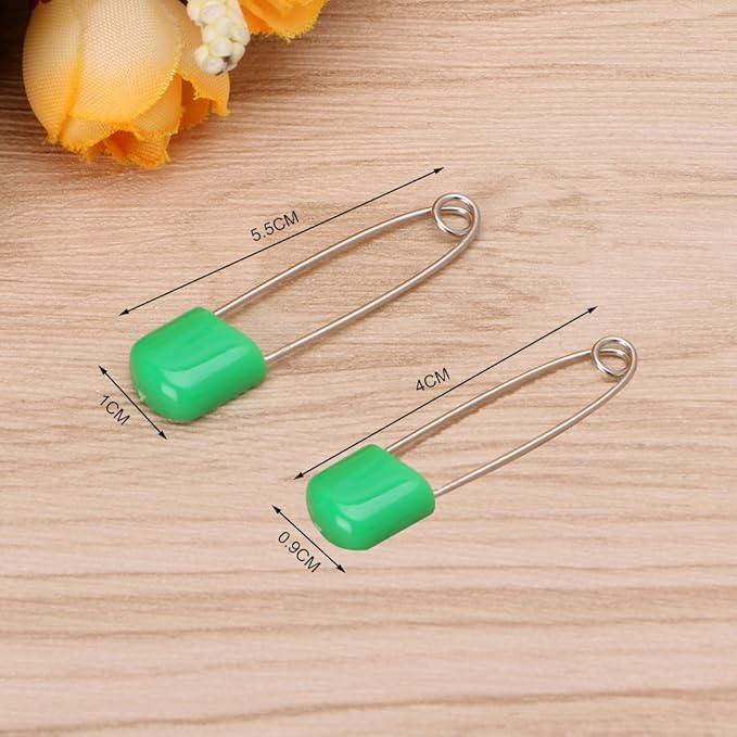 20Pcs Baby Infant Child Cloth Nappy Diaper Pins Safety Locking Holder Colorful Safety Pins Large Heavy Duty