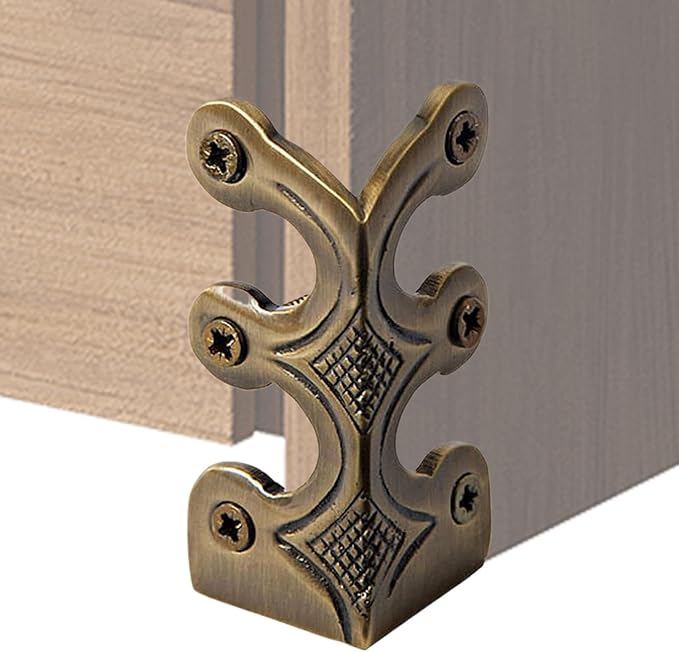 Baseboard Corner Protector - antique brasss Corner Guards, Decorative Metal Edge Protectors | Solid Brass Skirting Board Covers, Decorative Wall Corner Protector, Durable Baseboard Edge Guard for Home
