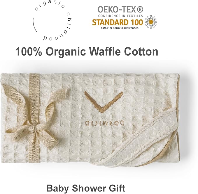 Organic Cover for Nursing Pillow • Premium Quality 100% Cotton Oeko-Tex Standard • Case for Breastfeeding and Bottle Feeding Pillow • Soft and Breathable • Only Cover (Cream Waffle)