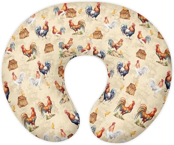 ZOUTAIRONG Cute Cow Nursing Pillow Cover for Baby Girls Boys Nursing Pillowcase Stretchy Breastfeeding Pillow Slipcovers for Newborn Girl Boy Soft Fabric Fits Snug On Infant Washable