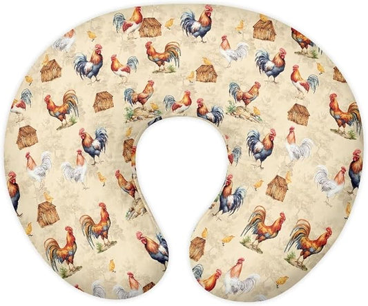 ZOUTAIRONG Cute Cow Nursing Pillow Cover for Baby Girls Boys Nursing Pillowcase Stretchy Breastfeeding Pillow Slipcovers for Newborn Girl Boy Soft Fabric Fits Snug On Infant Washable