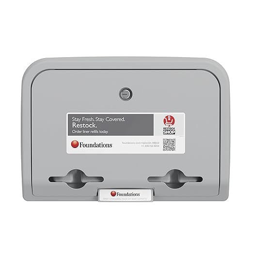 Foundations 300-LD-01 Liners Dispenser for Elements Changing Station, Holds up to 50 Paper Liners with Dispenser Locks - Gray