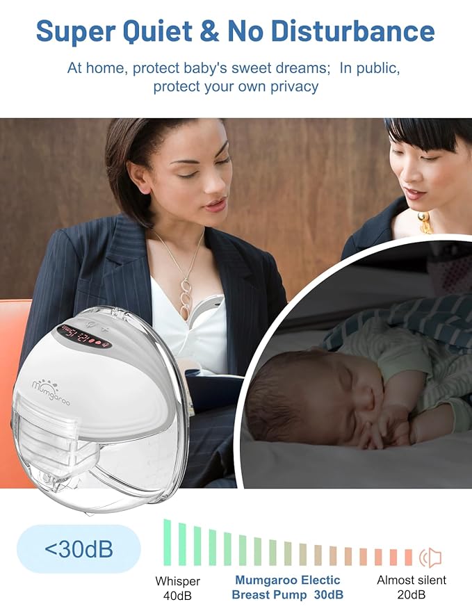 2 Pack Hands Free Wearable Breast Pump - Built-in Pump Design, LED Display with 3 Modes & 12 Levels, Ultra-Quiet Electric Pump, Rechargeable, Multifunctional & Portable, 24/27mm