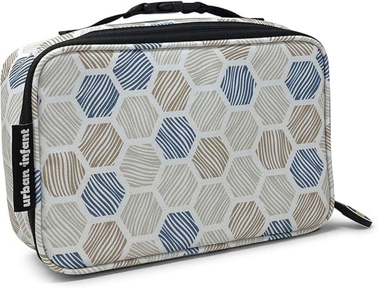 Urban Infant Yummie Kids Lunch Box Insulated Bag - Toddler Boys and Girls – Perfect for Daycare Preschool Travel Snacks – Allergy Alert Cards - Fits Bento Boxes - Honeycomb