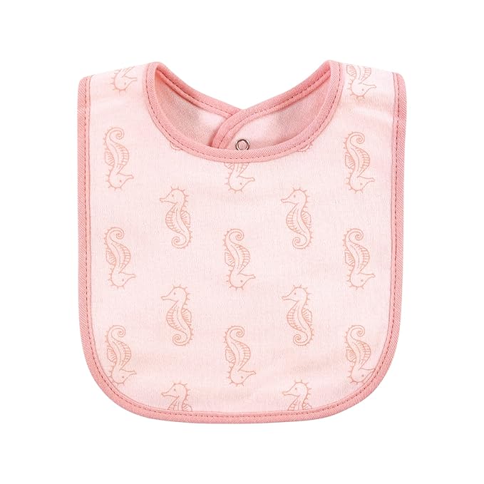 Hudson Baby Unisex Baby Cotton Bibs, Turtley Adorable, One Size