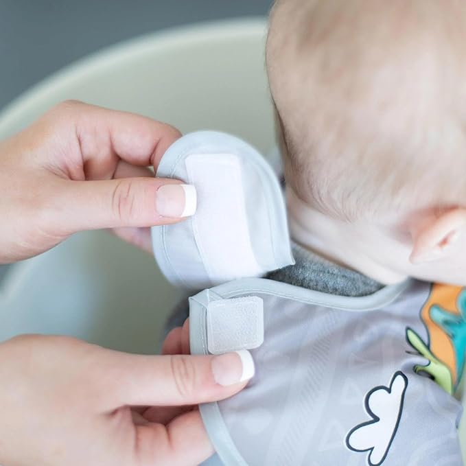 Bumkins Bibs for Girl or Boy, SuperBib Baby and Toddler for 6-24 Months, Essential Must Have for Eating, Feeding, Baby Led Weaning Supplies, Mess Saving Catch Food, 3-pk No Prob-Llama, Cactus, Llamas