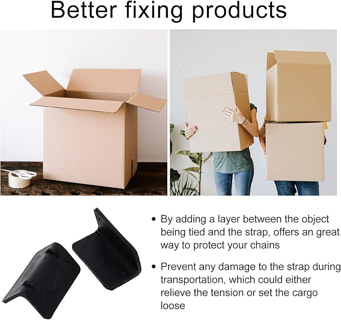 TEHAUX 100 Pcs Plastic Corner Guards 2.16X1.18X1.18 Inch Cargo Corner Protectors for Straps Edge Protection Load Securement Shipping Pallet