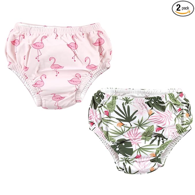 Hudson Baby Unisex Baby Swim Diapers, Flamingo Tropical, 18-24 Months