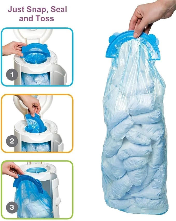 Diaper Pail Refill Bags, 34 Count, Holds 1088 Diapers, Fully Compatible with Arm & Hammer Diaper Pail Disposal System
