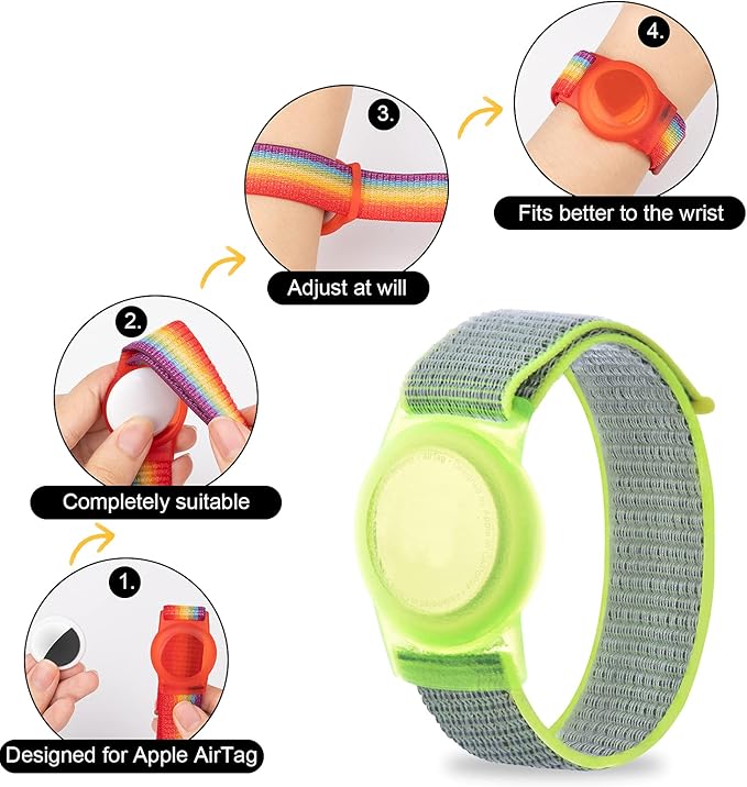 Bracelet for Kids, Protective Cover with Nylon Wristband, Anti Lost GPS Trackers Case Cover Elastic Watch Band for Toddlers Girls Boys Elders(Grey)